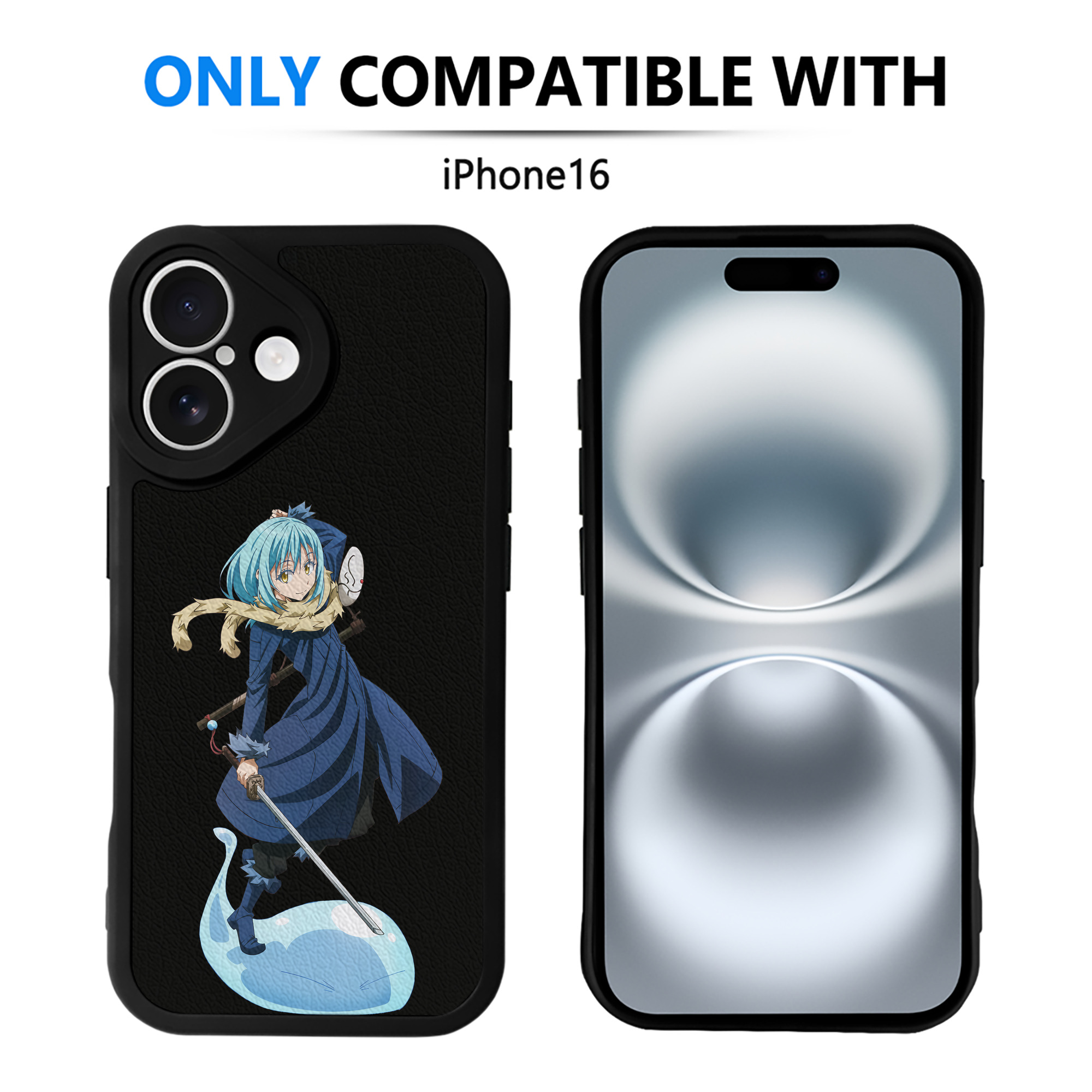 転スラ Regarding Reincarnated to Slime 【iPhone 16シリーズ対応】シリコンスマホケース（レザー調） 材質：シリコン